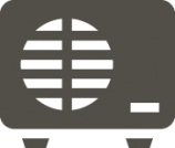 gray icon of an air conditioning system