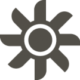 gray icon of a fan