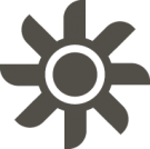 gray icon of a fan