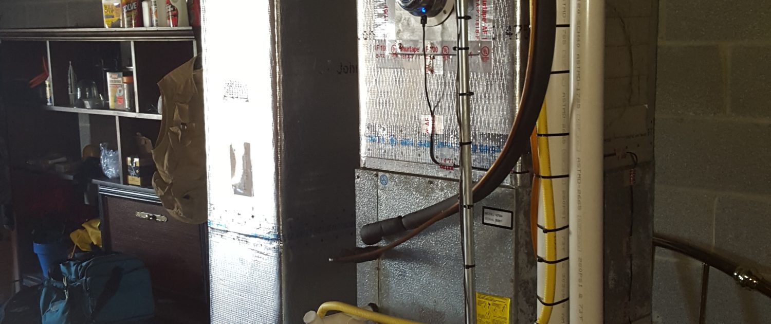 Old Gas Furnace and Air Conditioning Coil