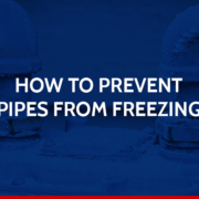 a blue background with white text that says how to prevent pipes from freezing