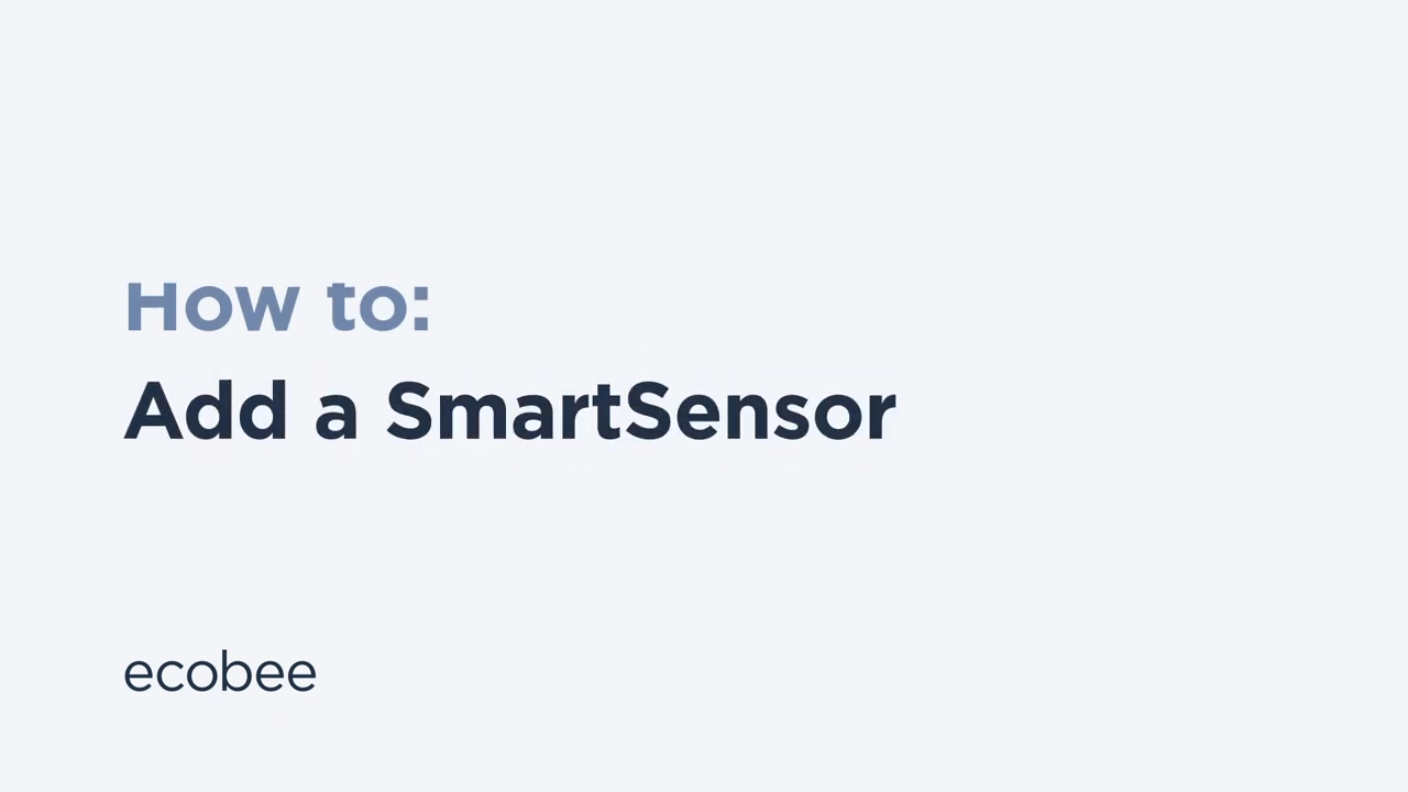 Instructional graphic: How to add a SmartSensor to an ecobee thermostat system.